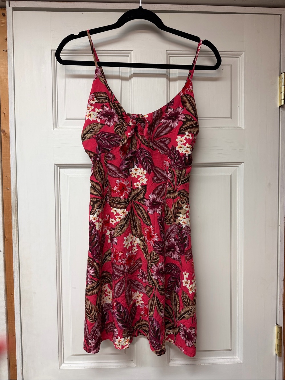 MINKPINK Pink Tropical Floral Tie-Front Mini Dress